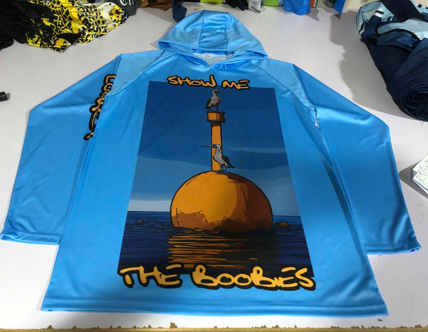 Lunacy Tackle “Show me the Boobies” Hooded shirt