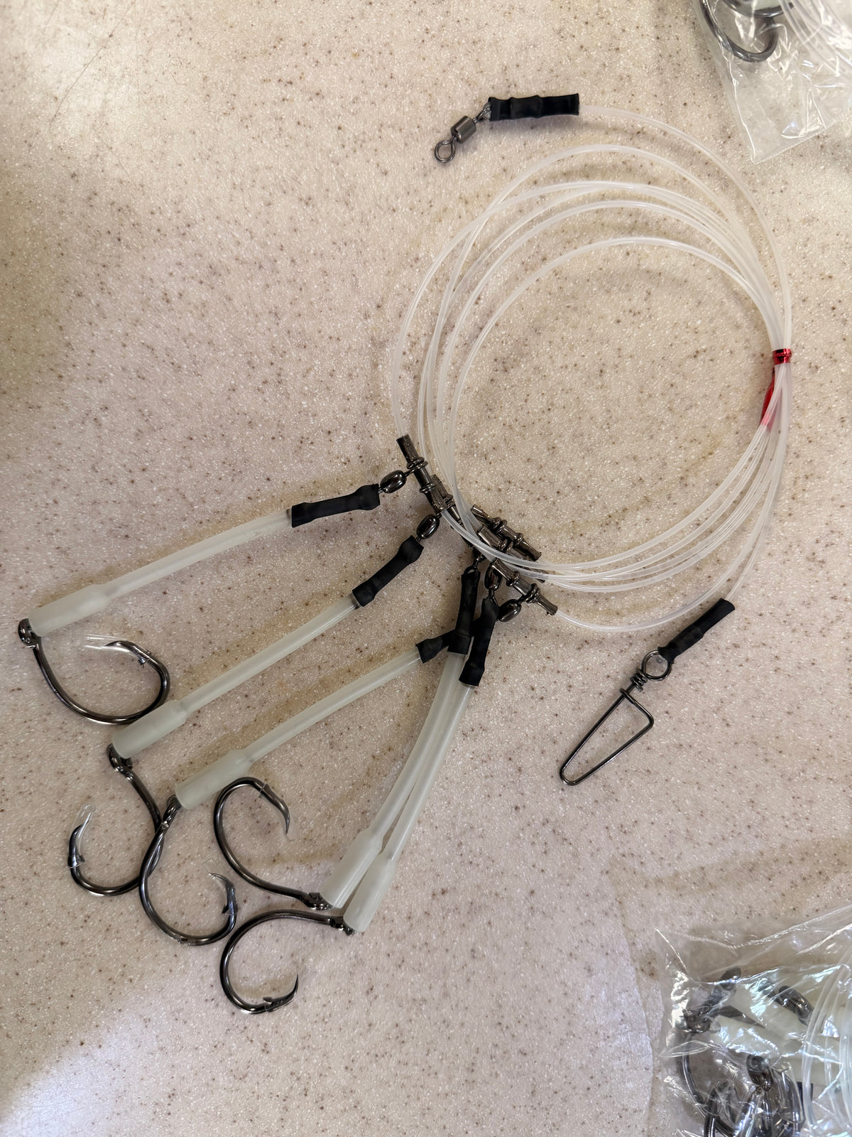 Snapper Rig Wa Bottom Snapper Rig with Glow Sleeves 5 Circle Hooks Deep Drop Rigs ...