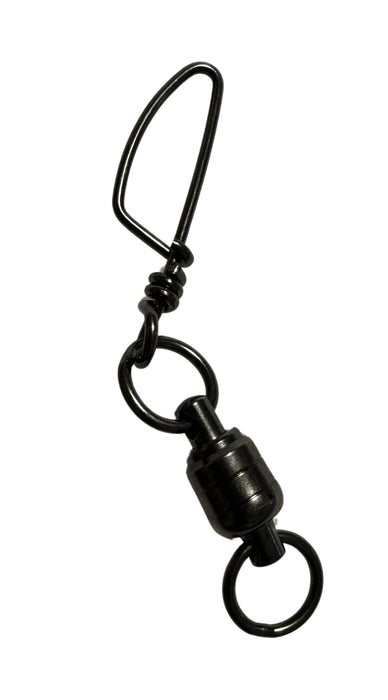 Black Stainless Steel Ball Bearing Swivels with Tournament Snap
