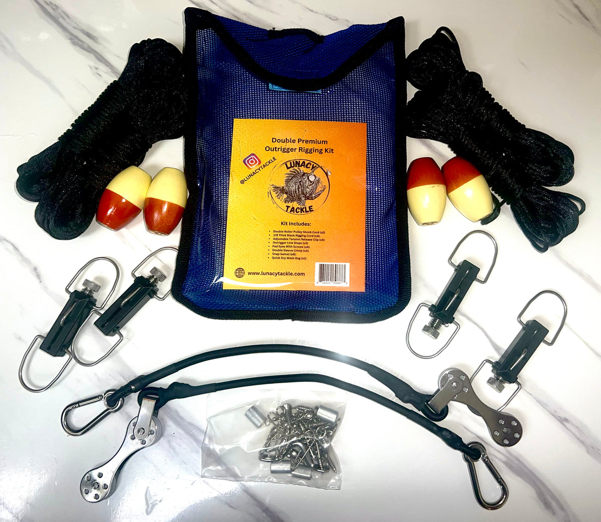 Double Rigging Out Riggers Double Outrigger Rigging Kit — Lunacy Tackle